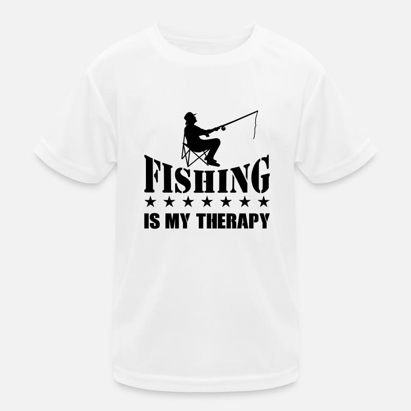fishing is my therapy Kinder Funktions-T-Shirt