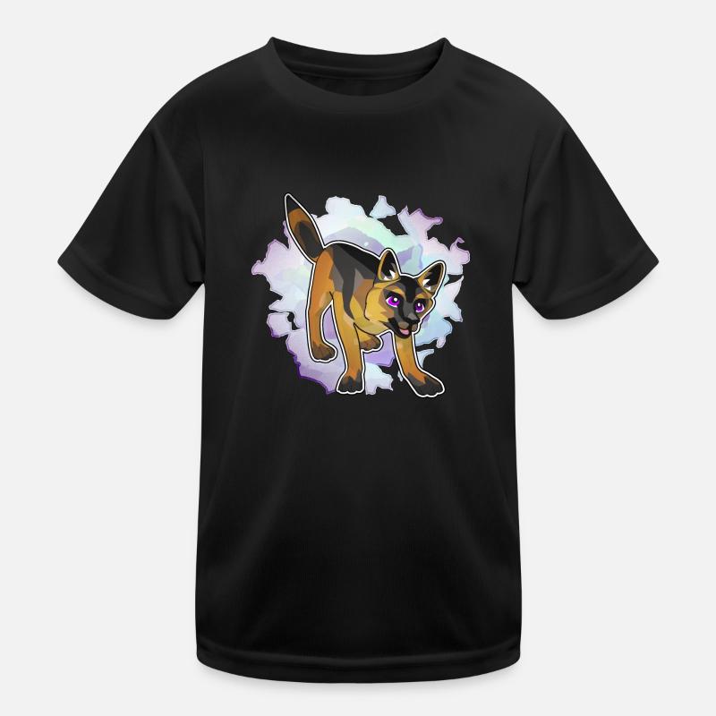 German Shepherd with background Kids Functional T-Shirt