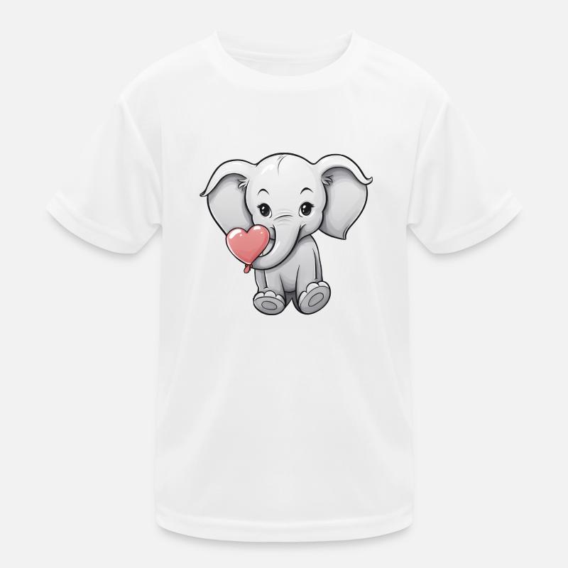 Éléphant avec du cœur T-shirt sport Enfant
