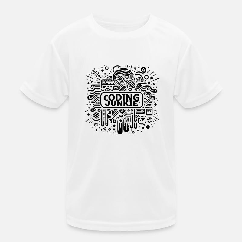 Coding Junkie 17 Kinder Funktions-T-Shirt