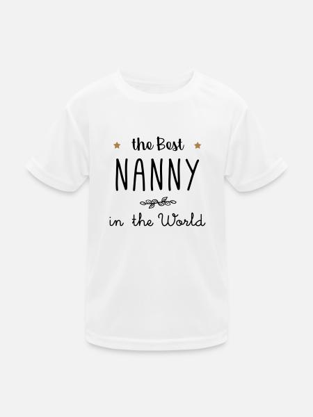The best nanny in the world - Kids Functional T-Shirt - white - Front