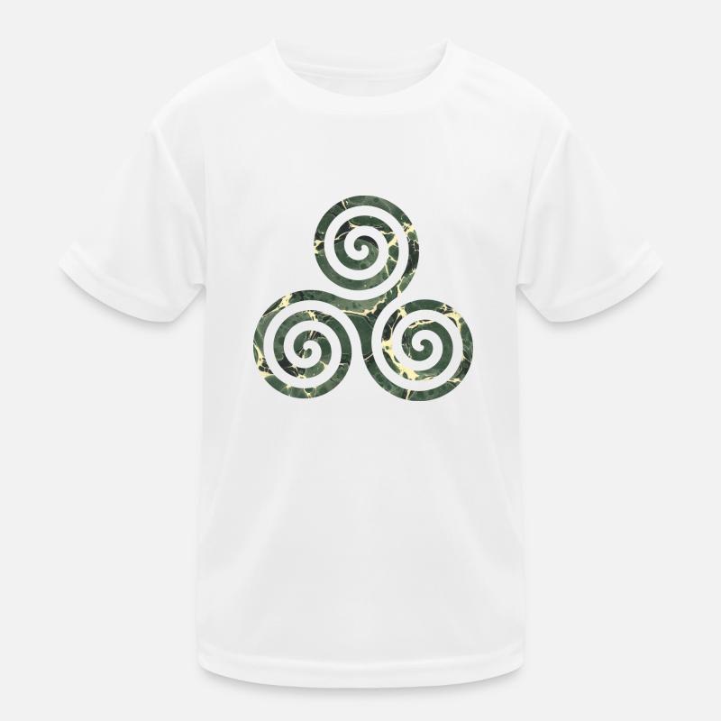 Celtic symbol triskele e 226 Kids Functional T-Shirt