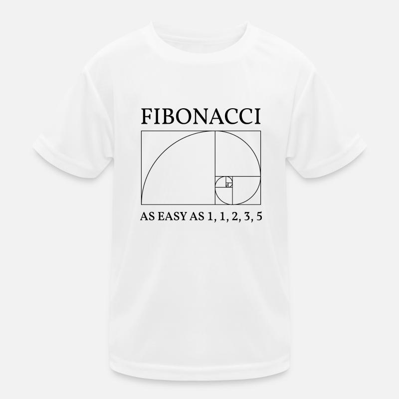 Fibonacci as easy as cadeau de l’enseignement des maths T-shirt sport Enfant