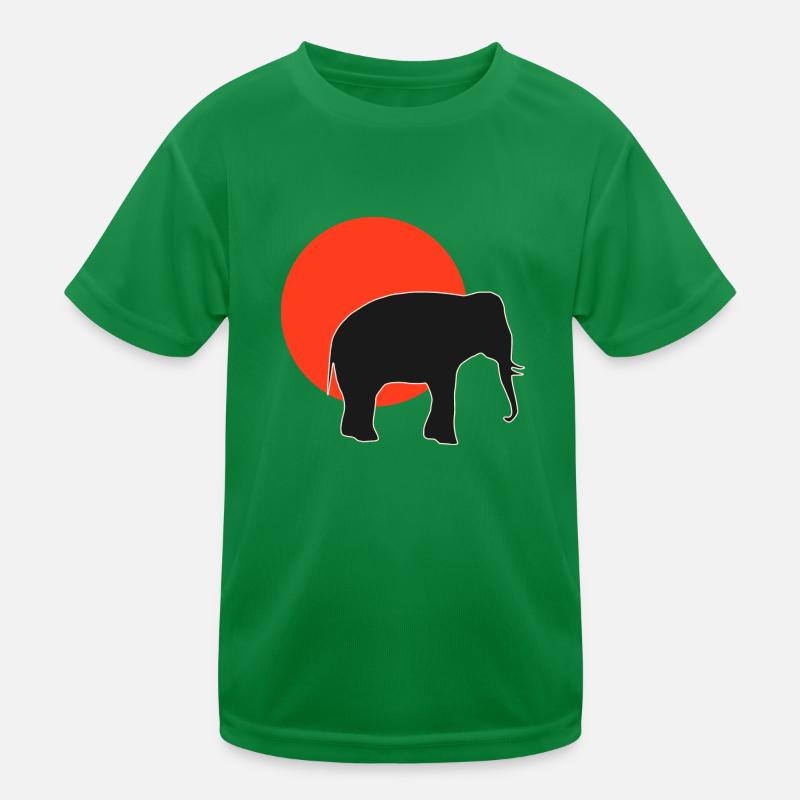 Dos d’éléphant de style rétro : Le Redsunset T-shirt sport Enfant