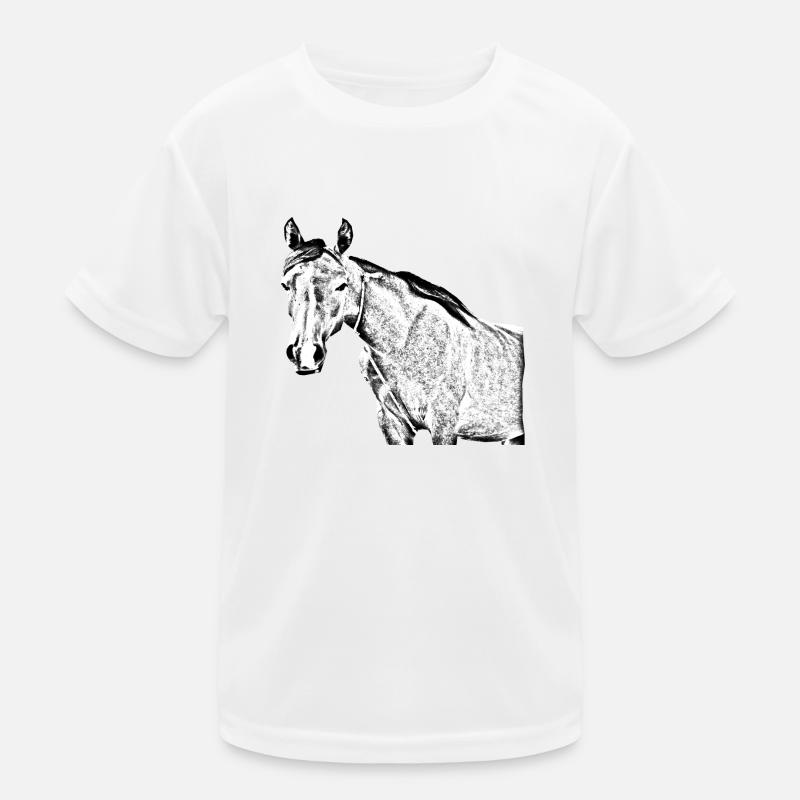 Pferd Kinder Funktions-T-Shirt
