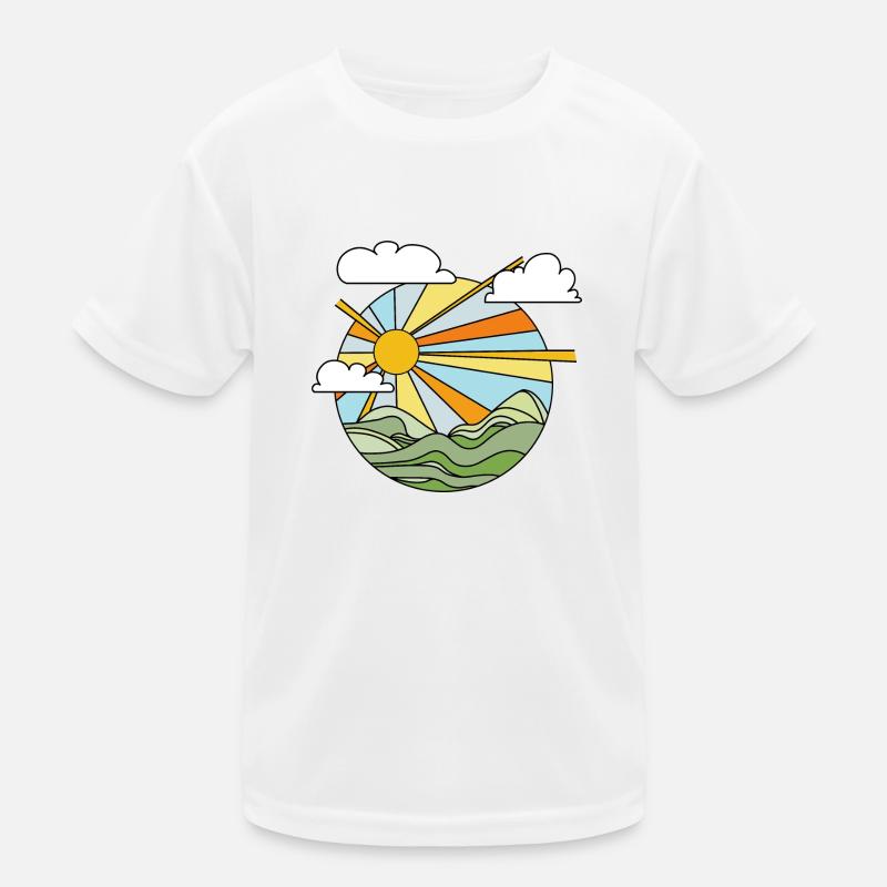 MONTAGNES - SUNSET GRAPHICS T-shirt sport Enfant