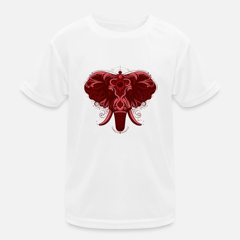 Elefant rot Kinder Funktions-T-Shirt