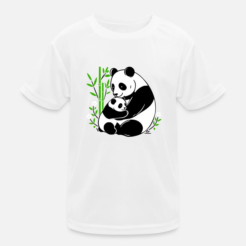 Panda Zärtlichkeit Kinder Funktions-T-Shirt