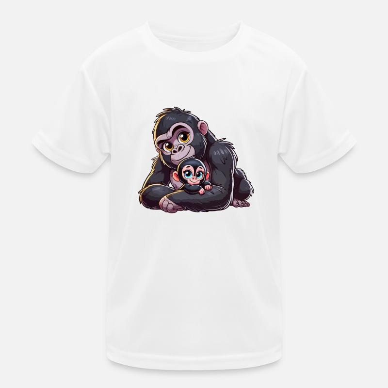 Mère gorille avec enfant T-shirt sport Enfant