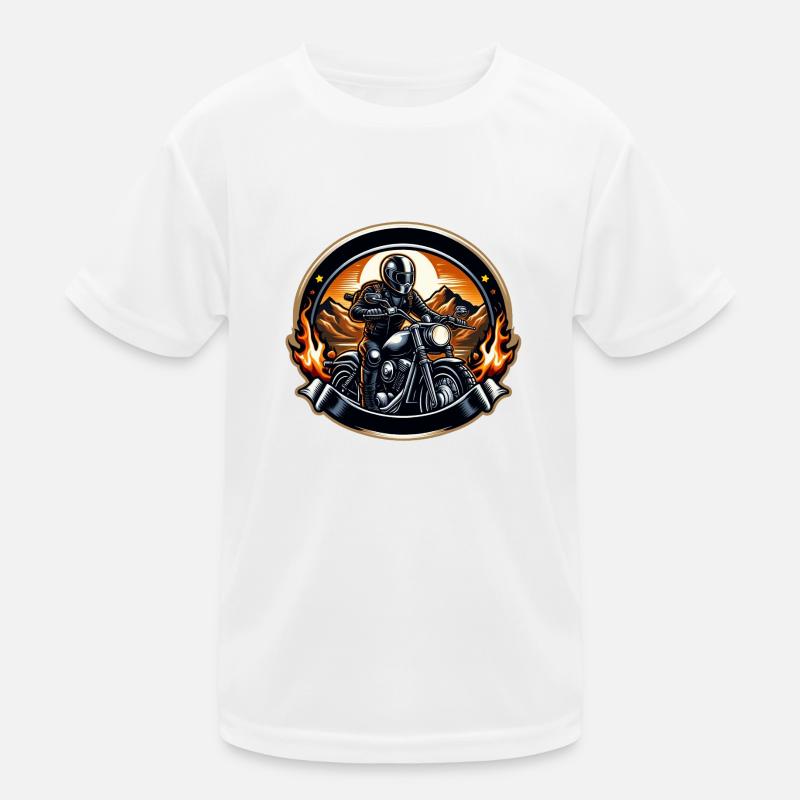 Motorcycle Logo Kids Functional T-Shirt