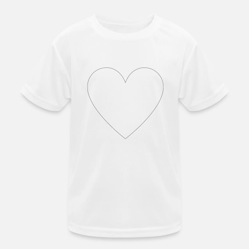 Herz modisch Kinder Funktions-T-Shirt