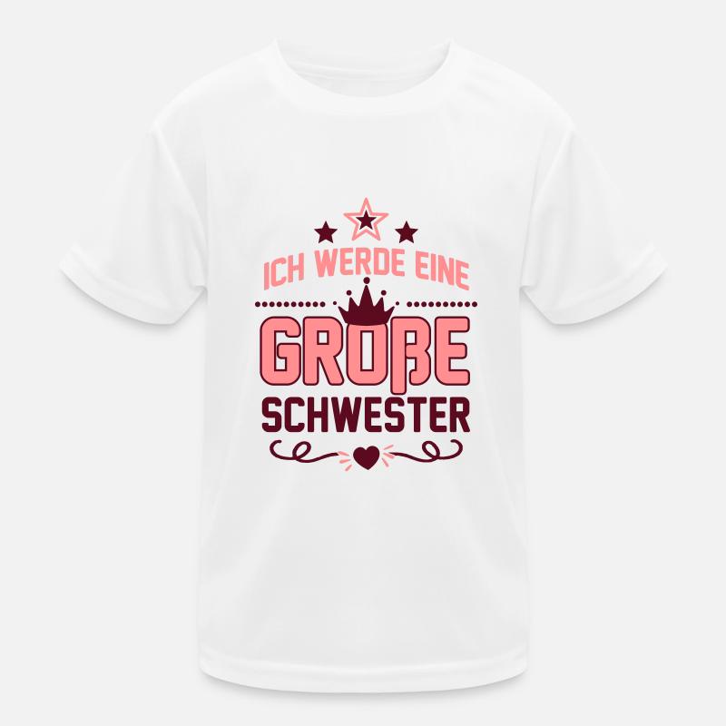 Ich werde eine große Schwester - Schwangerschaft Kinder Funktions-T-Shirt