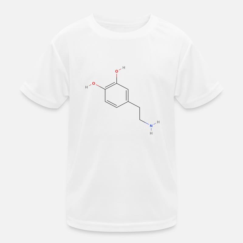 Molécule de dopamine - Formule structurelle colorée T-shirt sport Enfant