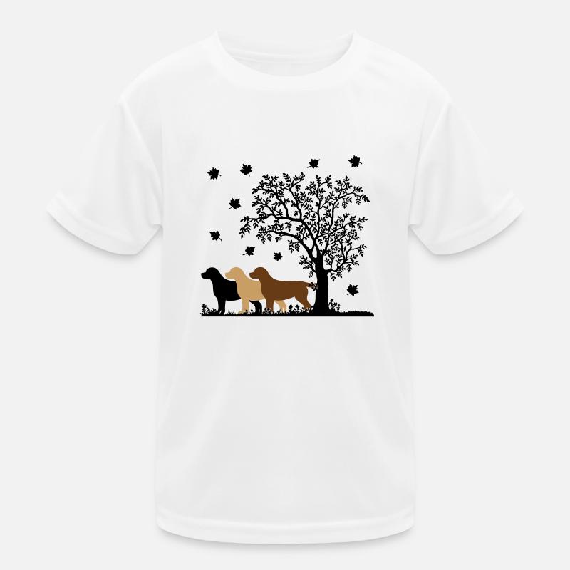 3 Labradors Autumn Kids Functional T-Shirt