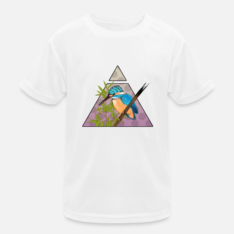 Eisvogel - Kinder Funktions-T-Shirt - Weiß