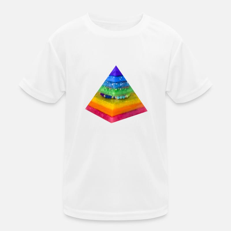 Regenbogen- Dimension Pyramide Kinder Funktions-T-Shirt