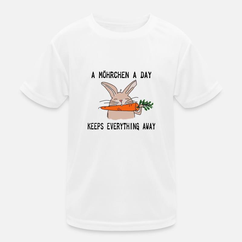 Hilde Rabbit Carrot T Shirt Slogan comic style Kids Functional T-Shirt