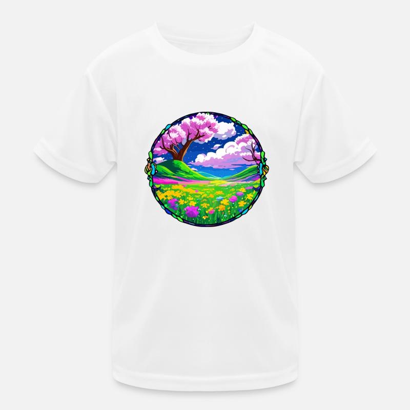 Rosa Sommer Kinder Funktions-T-Shirt