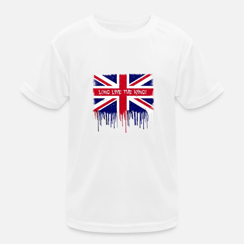 Vive le roi, drapeau, angleterre, roi, roi T-shirt sport Enfant