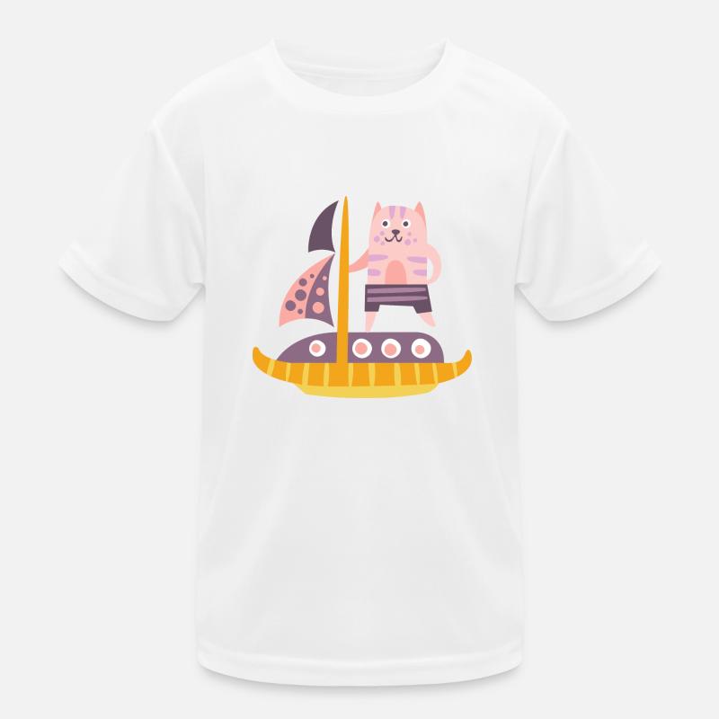 Katze Kinder Funktions-T-Shirt