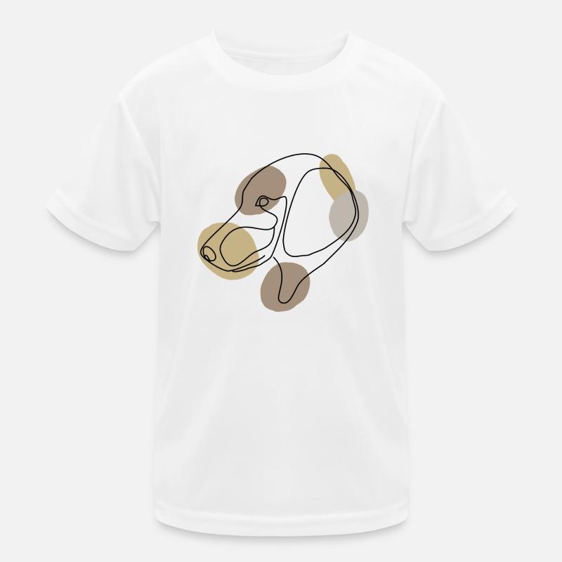 Dackel-Linienkunst Kinder Funktions-T-Shirt