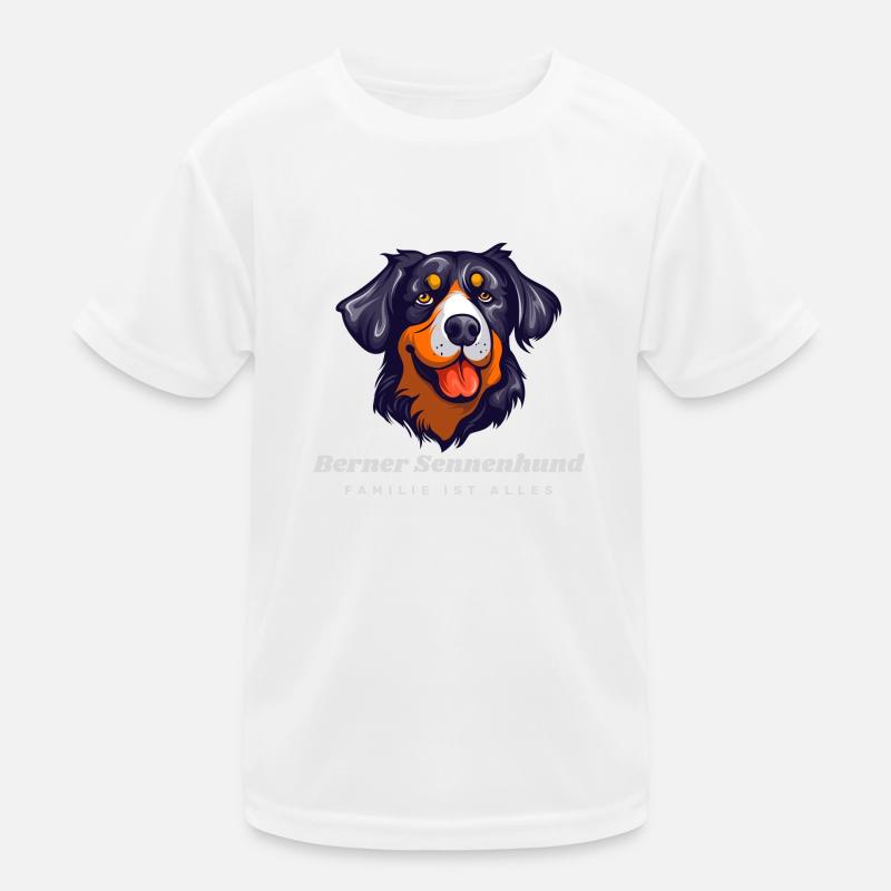 Cartoon Berner Sennenhund Kinder Funktions-T-Shirt