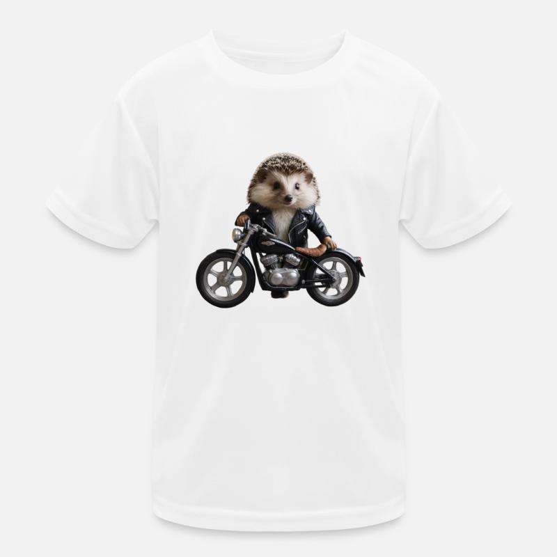 Biker hedgehog Kids Functional T-Shirt