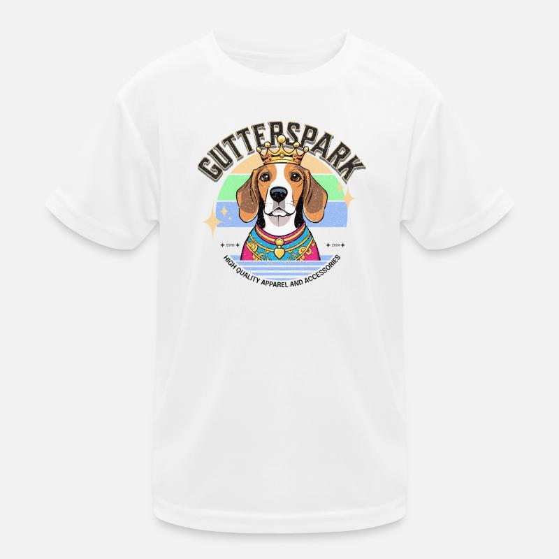 Gutterspark Design Beagle Kinder Funktions-T-Shirt