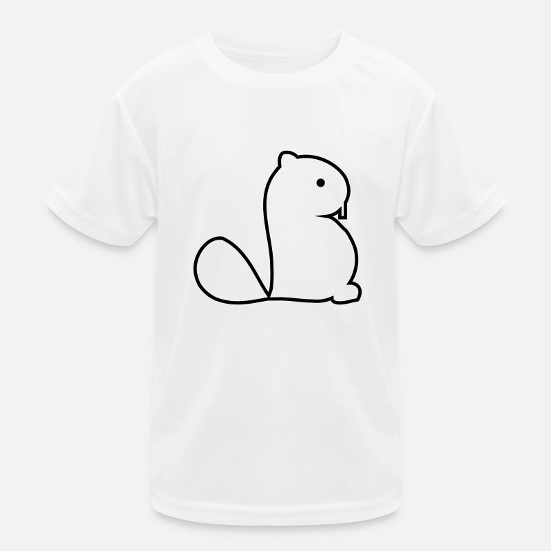 Biber white Kinder Funktions-T-Shirt