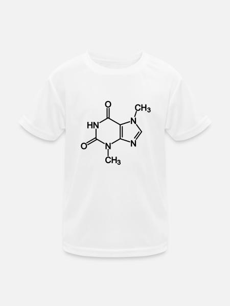 Theobromine Molecule (Chocolate) - Kids Functional T-Shirt - white - Front