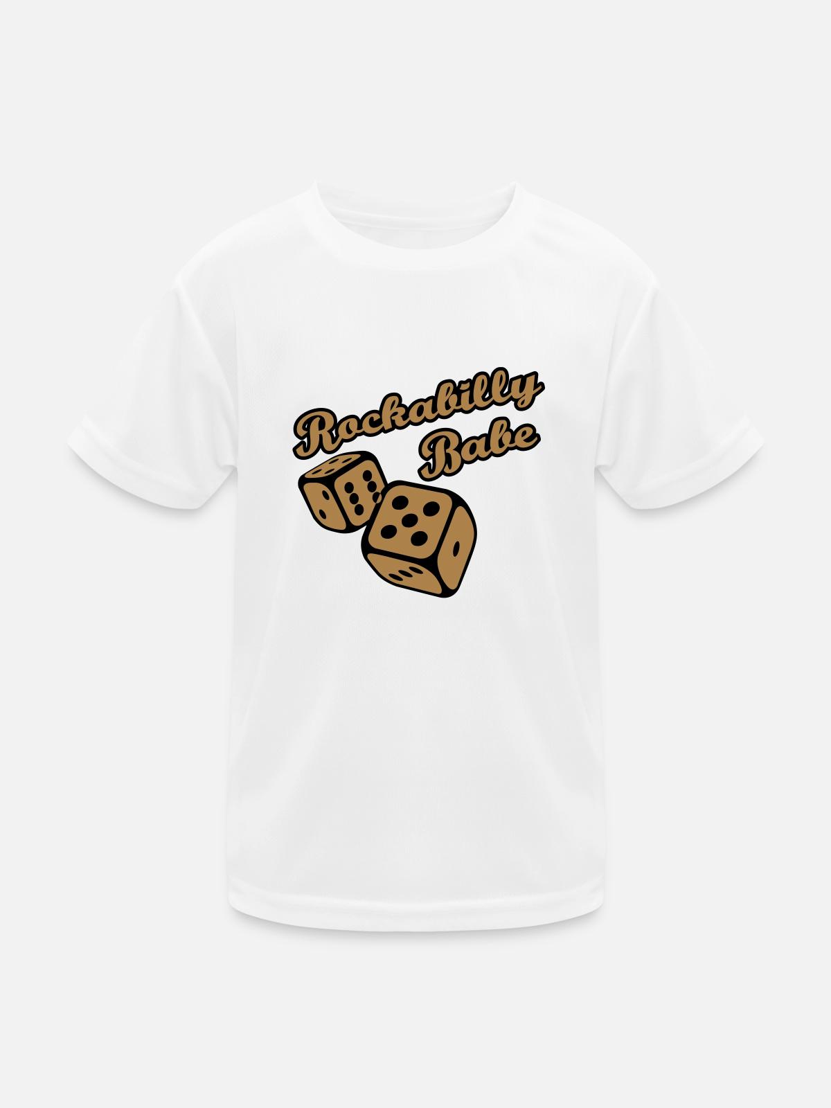 Rockabilly Babe - Kids Functional T-Shirt - white - Front
