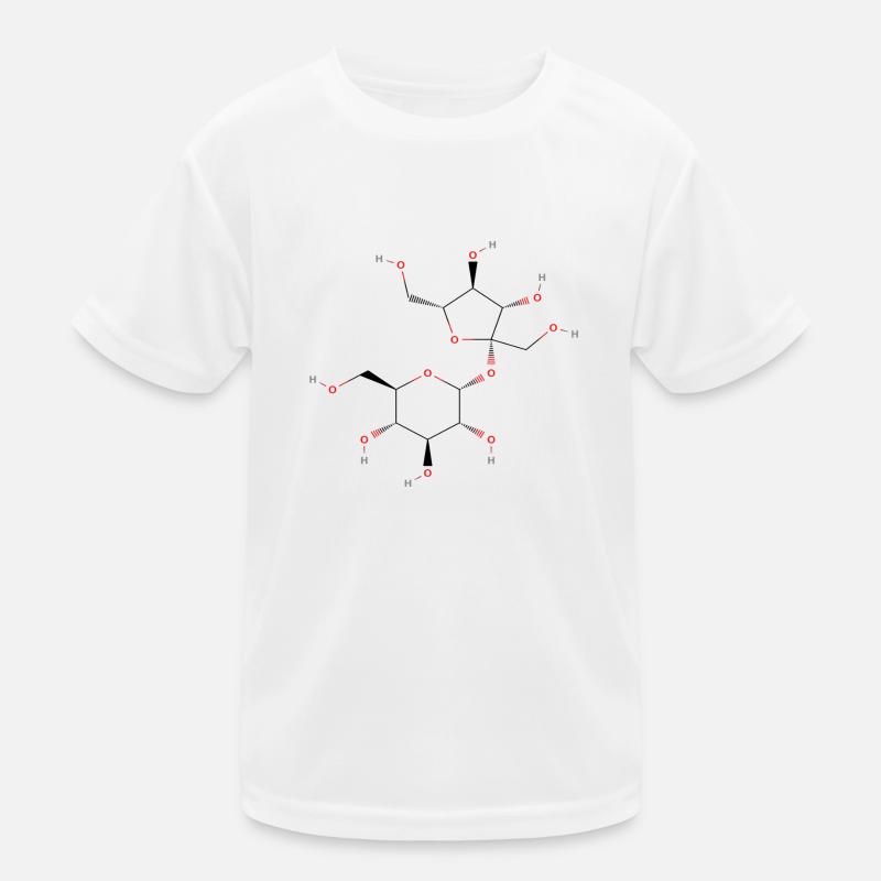 Sugar Molecule - Colored Structural Formula Kids Functional T-Shirt