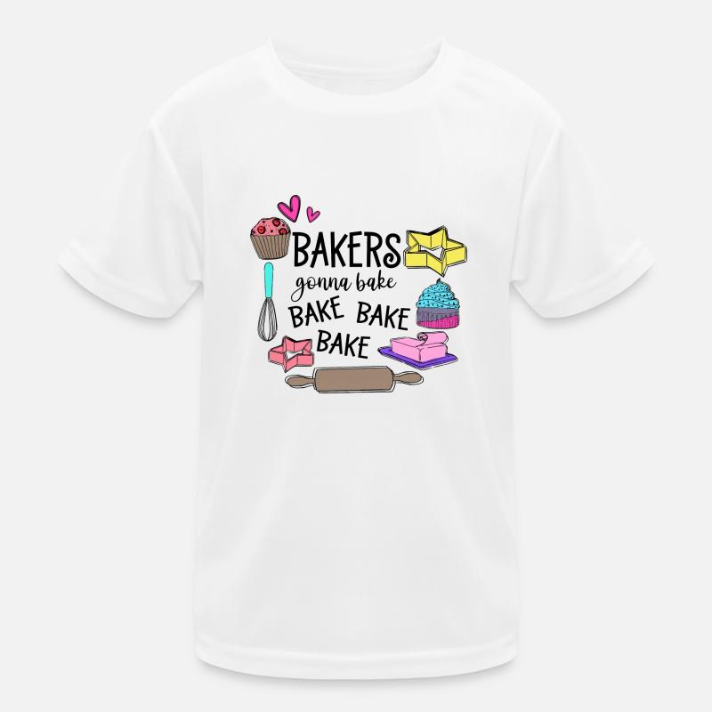 Baking Baker Baker Bakery Confectionery Cake Kids Functional T-Shirt
