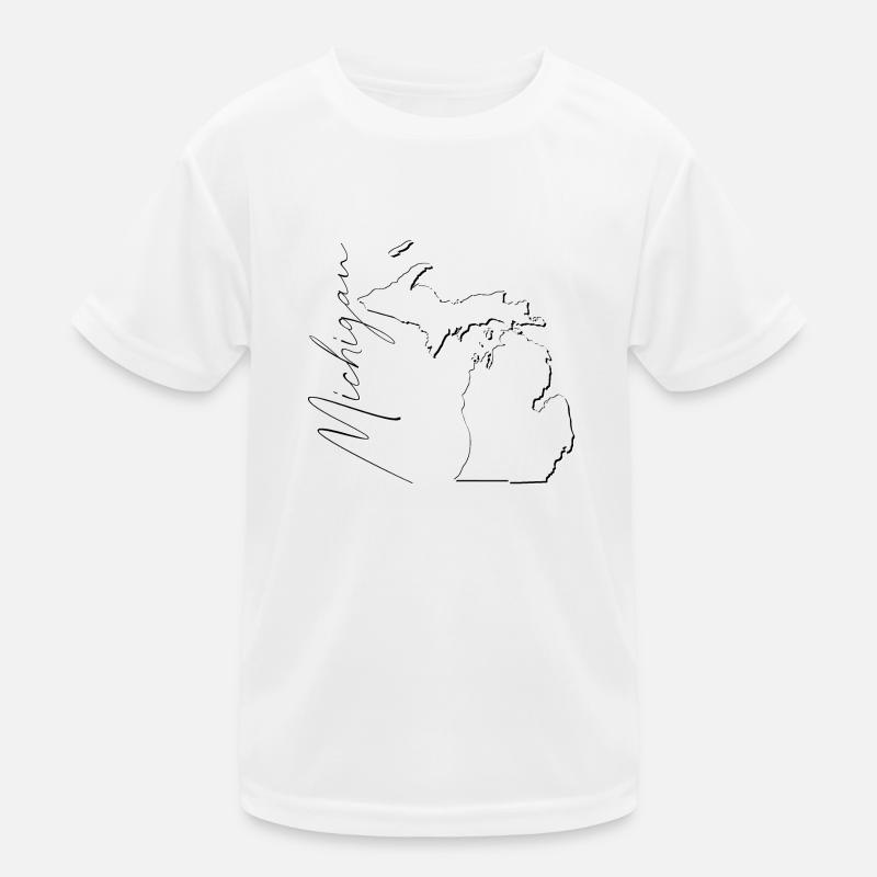 Michigan (United States) | Map | Shadow Script Kids Functional T-Shirt