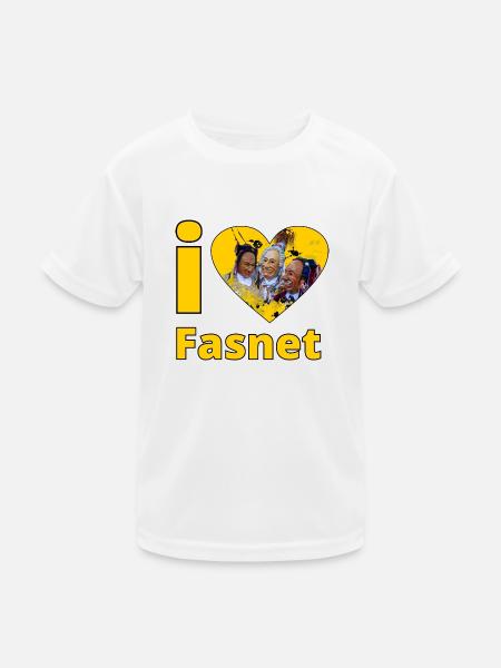 i love Fasnet 2 - Kinder Funktions-T-Shirt - Weiß