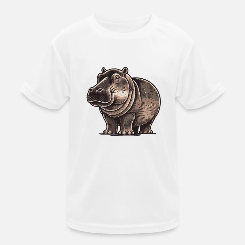 Nilpferd Kinder Funktions-T-Shirt