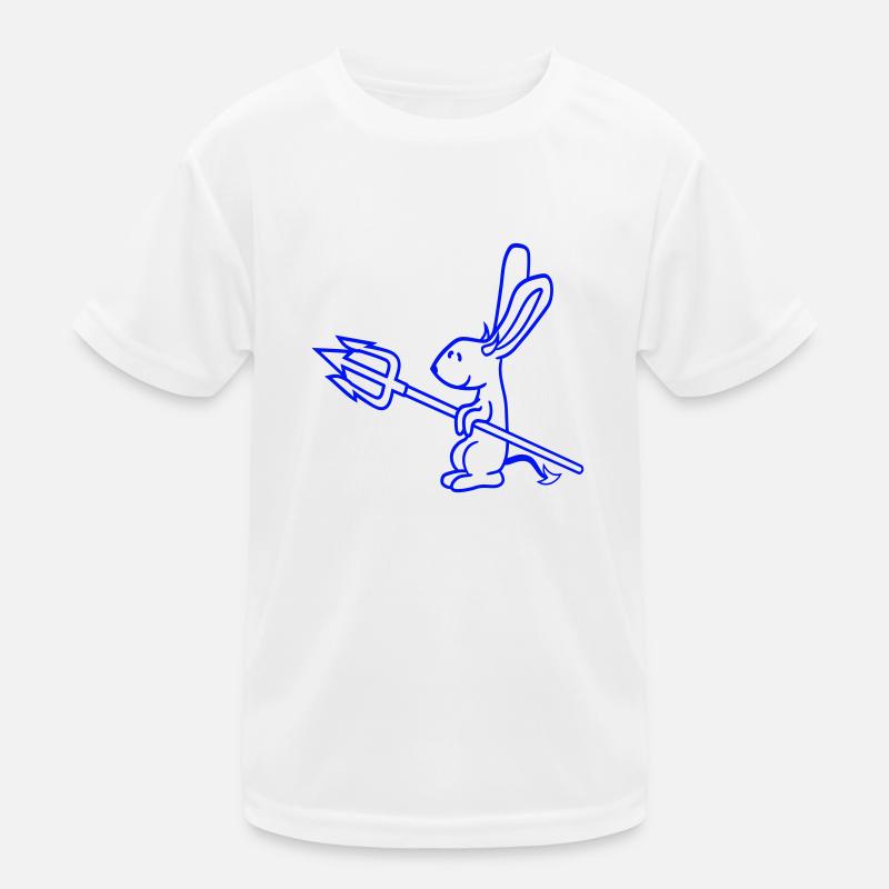 Bunny Devil Demon Evil Satan Hell Trident Costume Kids Functional T-Shirt