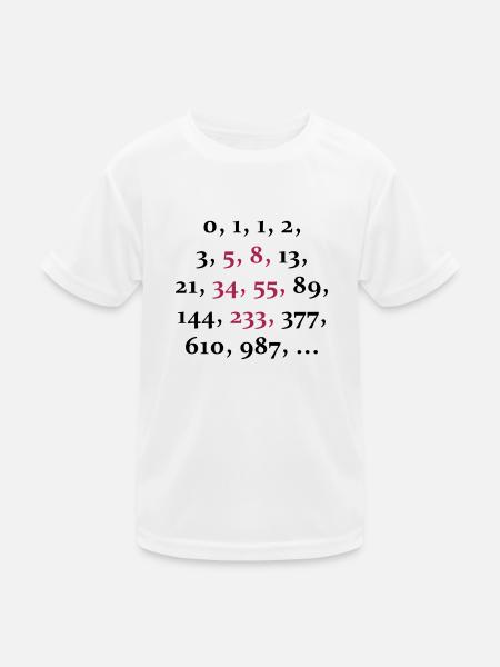 fibonacci sequence (2c) - Kids Functional T-Shirt - white