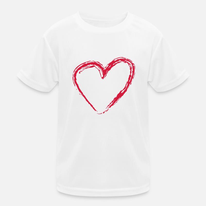Herz Scratch Groß Kinder Funktions-T-Shirt