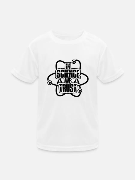 Motto We Trust - Kinder Funktions-T-Shirt - Weiß - Vorne