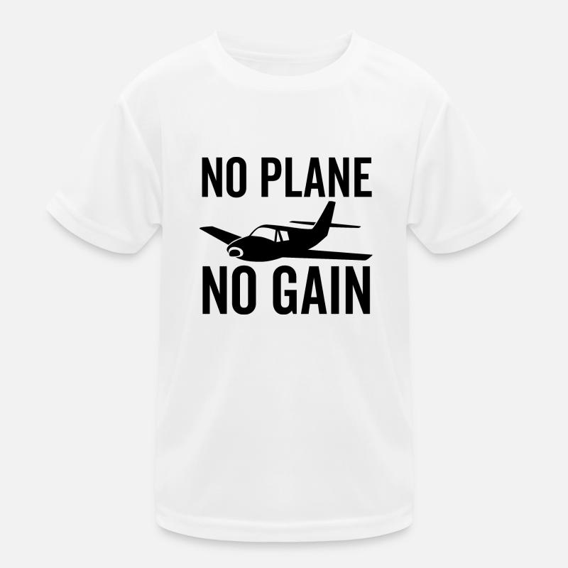No Plane No Gain Kids Functional T-Shirt