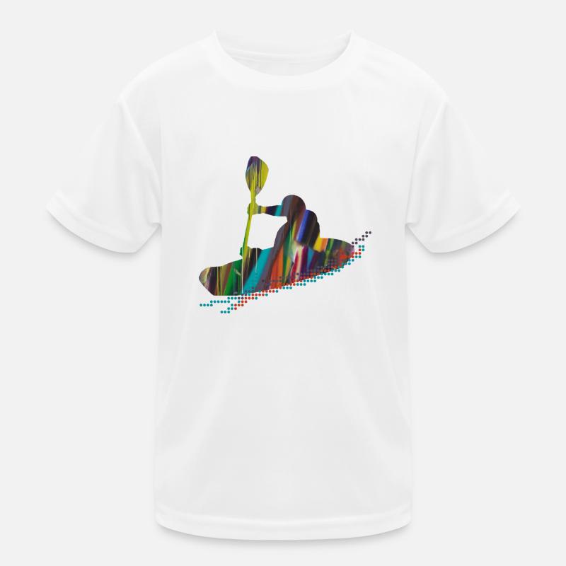 Rowing, rafting, kayaking, graffiti, boat Kids Functional T-Shirt