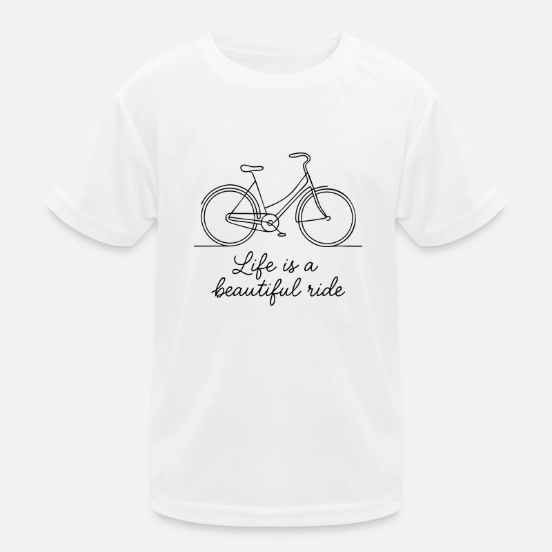 Fahrrad Lineart Kinder Funktions-T-Shirt