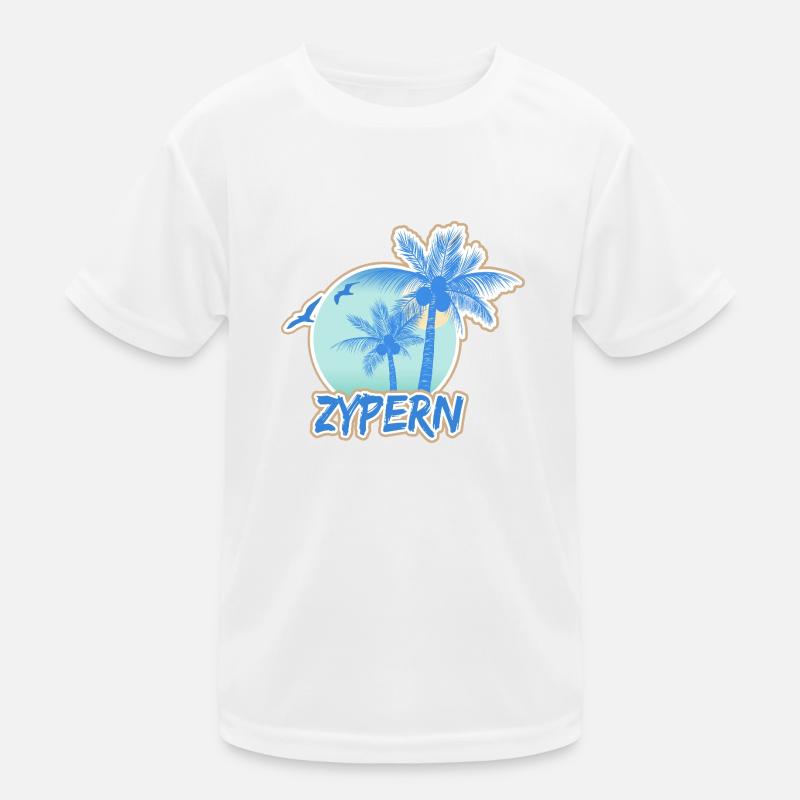 Urlaub Zypern - Kinder Funktions-T-Shirt - Weiß