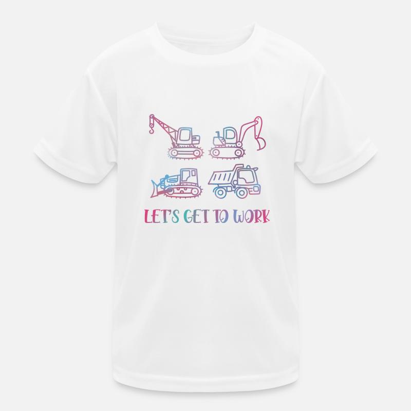 Bagger Baustelle Bauarbeiterin Mädchen I Geschenk Kinder Funktions-T-Shirt