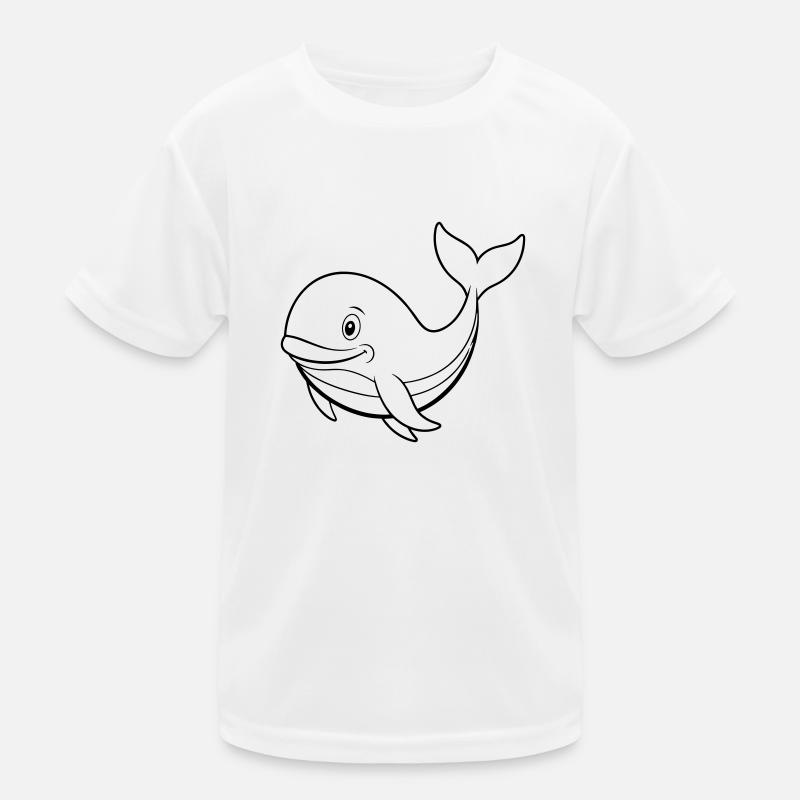 Glücklicher Wal Kinder Funktions-T-Shirt