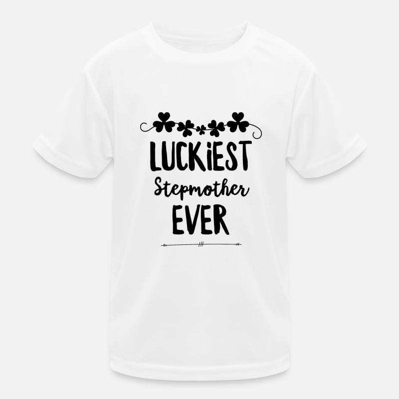 Eine glückliche Stiefmutter Kinder Funktions-T-Shirt