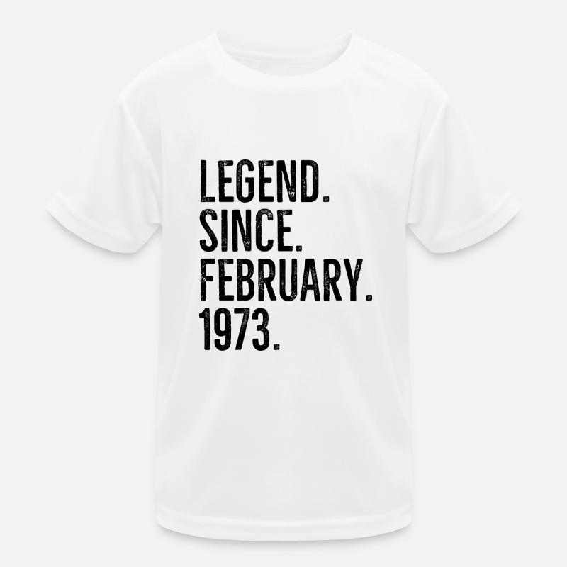 Legende seit Februar 1973 Kinder Funktions-T-Shirt