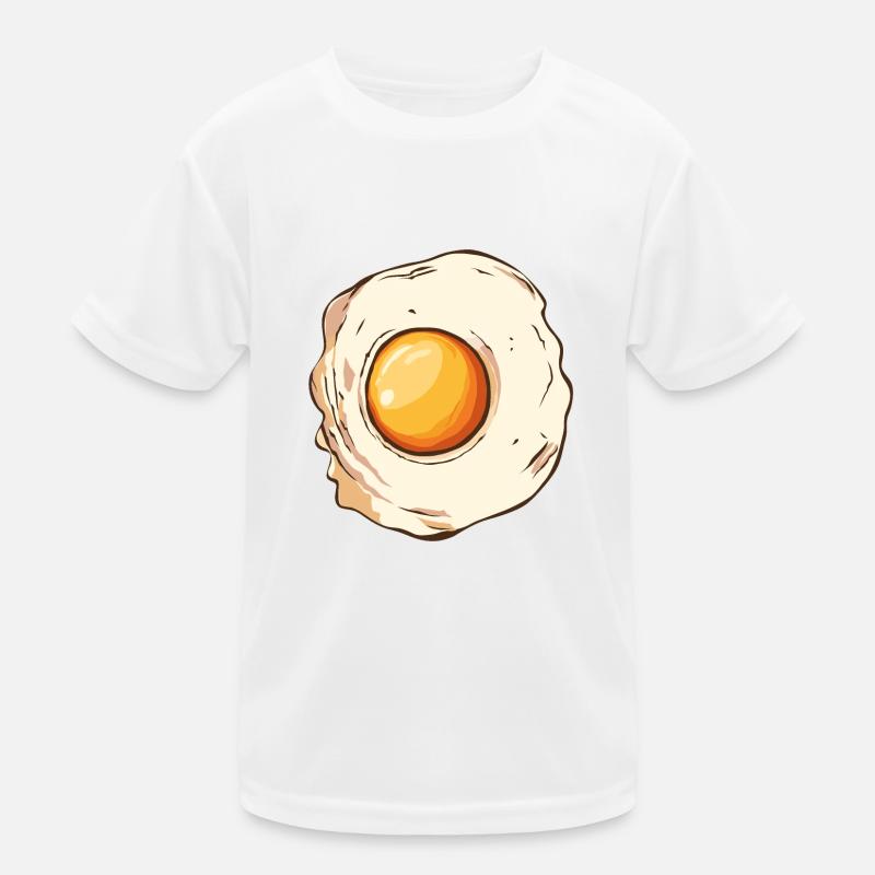 oeuf oeufs plat dessin 2 W T-shirt sport Enfant