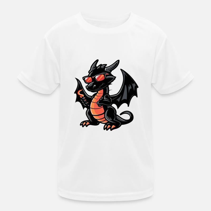 Drache Comic Cool Kinder Funktions-T-Shirt